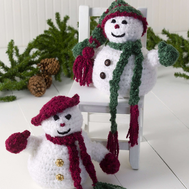 Red Heart Crochet Mr. & Mrs. Frosty