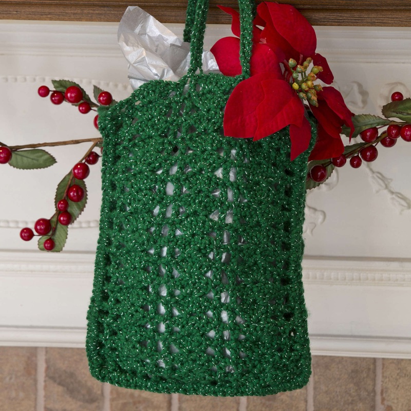 Red Heart Crochet Nick of Time Gift Bag