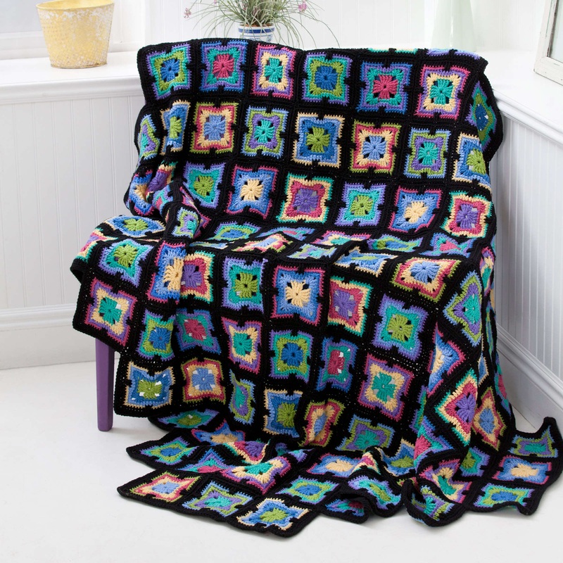 Red Heart Crochet Original Spectrum Throw