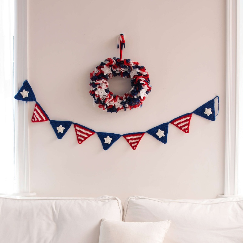 Red Heart Crochet Patriotic Party Banner