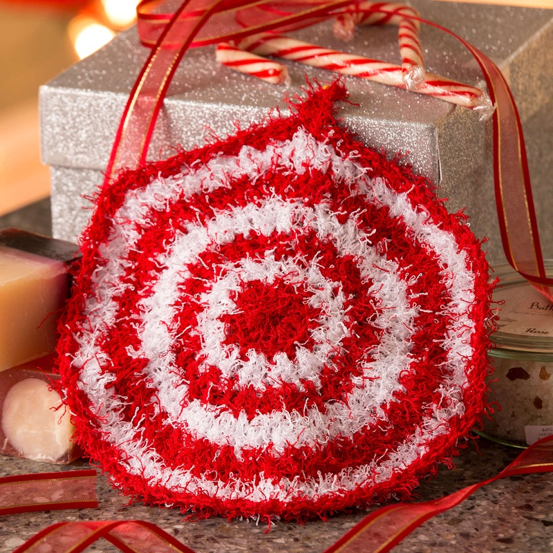 Red Heart Crochet Peppermint Scrubby