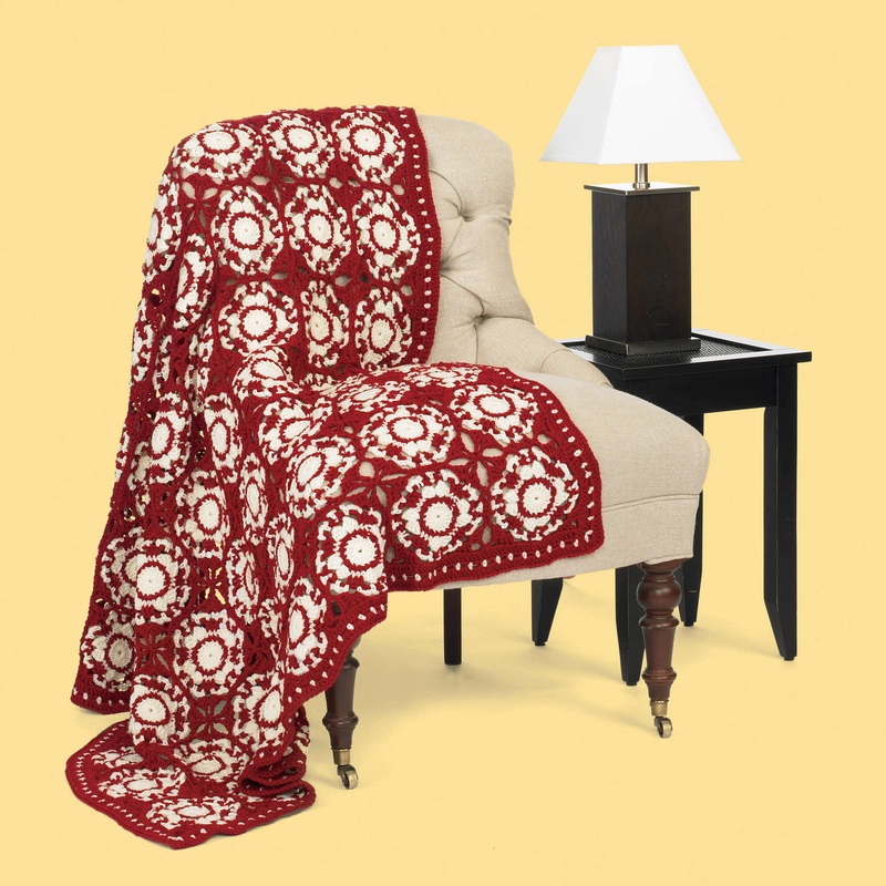 Red Heart Crochet Persian Tiles Afghan