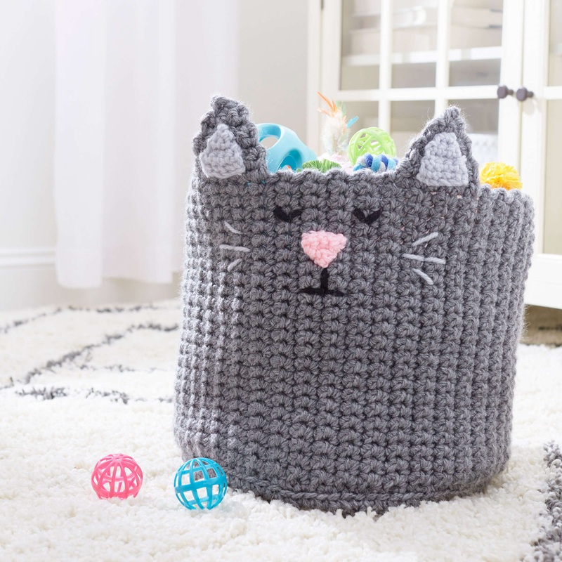Red Heart Kitty Toy Basket|Single Size