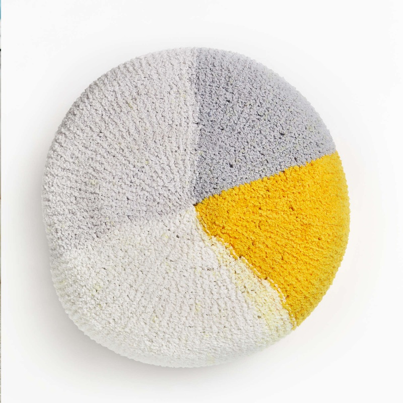 Red Heart Knit Fleecy Pouf|Single Size