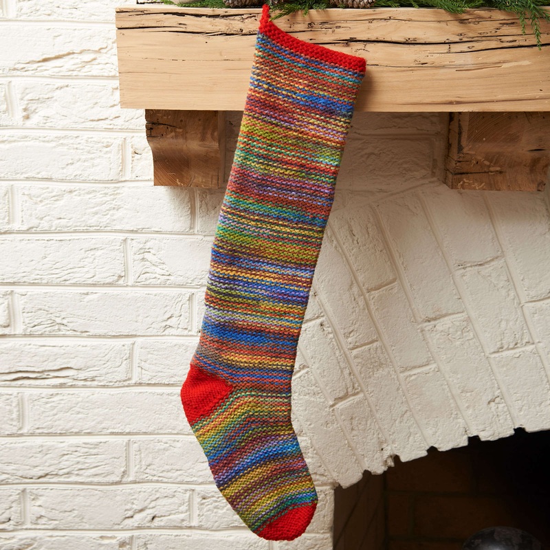 Red Heart Knit Keepsake Stocking