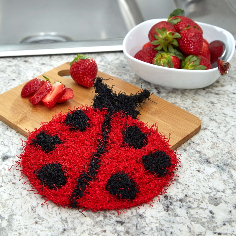 Red Heart Knit Lucky Ladybug Scrubby