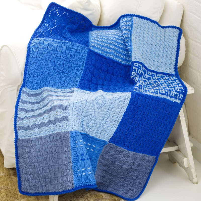 Red Heart Knit Sampler Afghan|Single Size