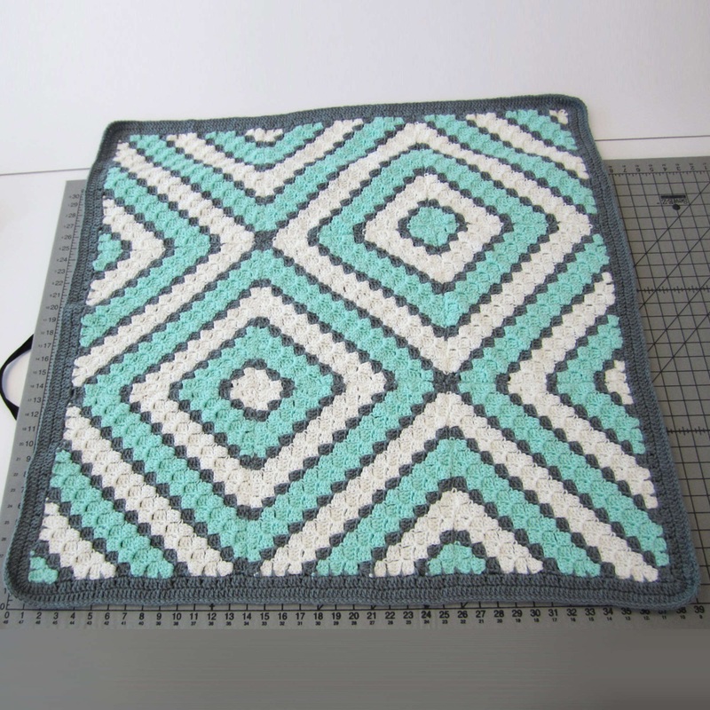 Red Heart Lattice Cables Square for Knit Your Cables Afghan