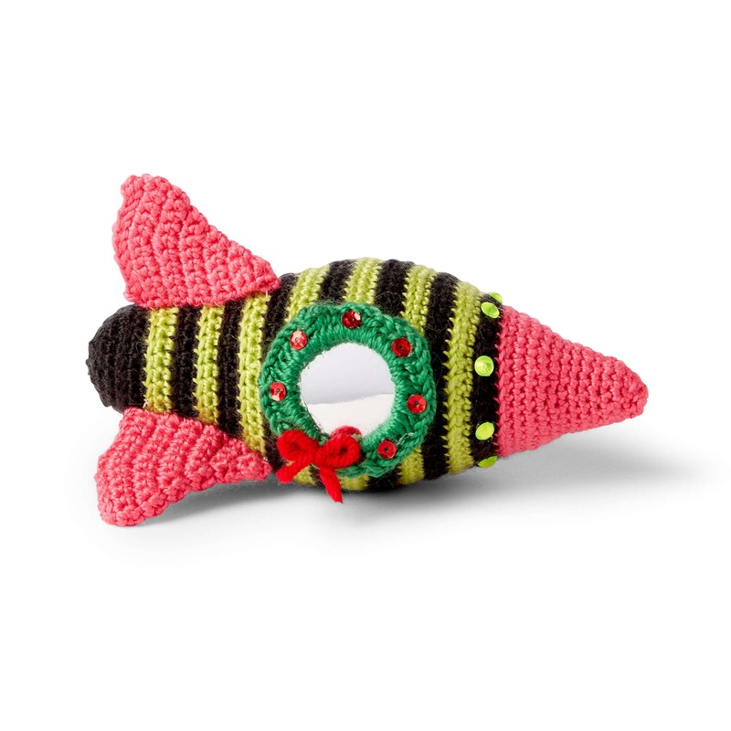 Red Heart Out of This World Crochet Spaceship