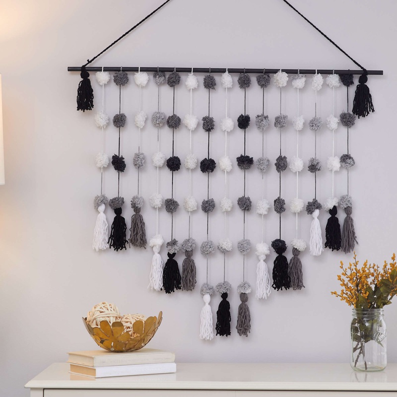 Red Heart Craft Pomp and Tassel Wall Hanging