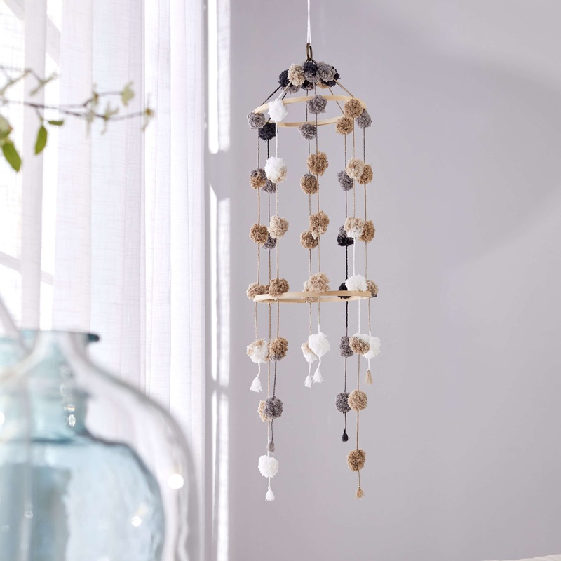 Red Heart Craft Pompom Chandelier