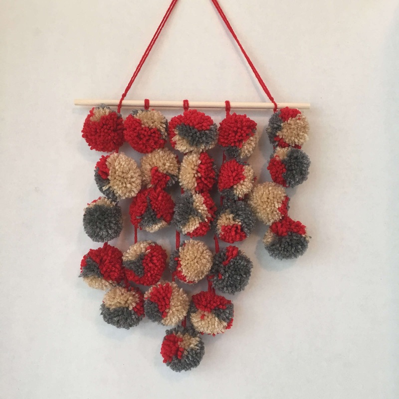 Red Heart Craft Pompom Wall Hanging