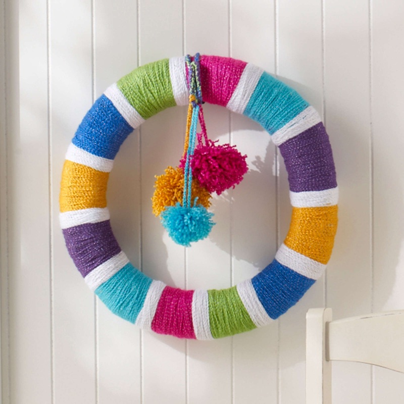 Red Heart Craft Rainbow of Colors Wreath