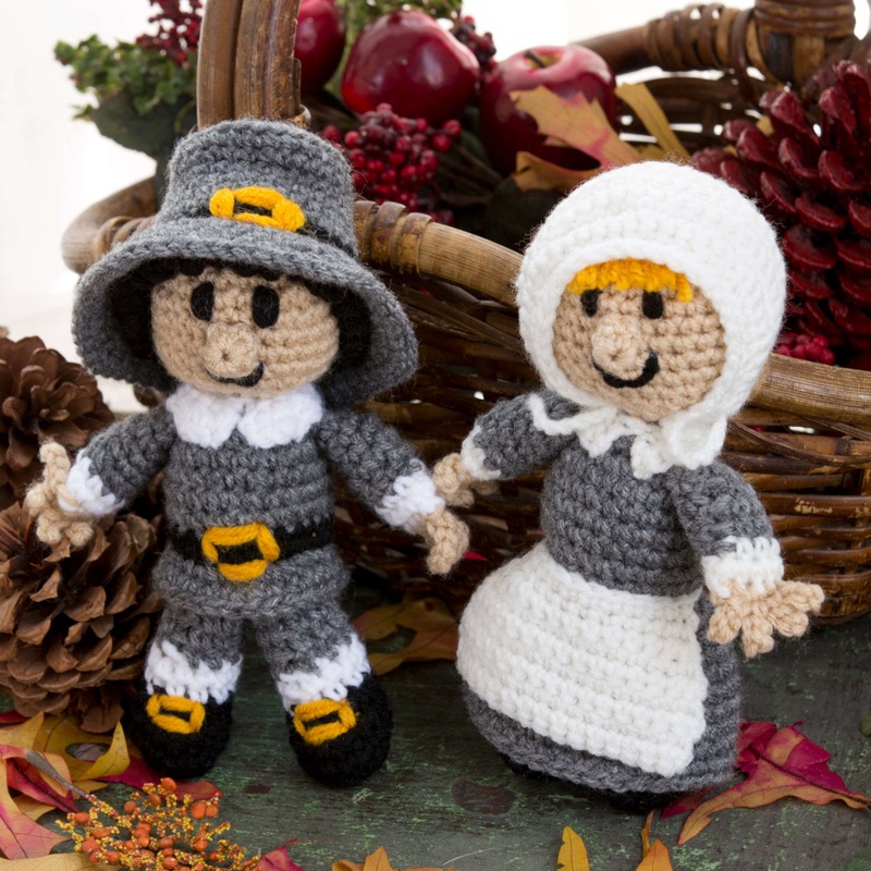 Red Heart Crochet Pilgrim Pair