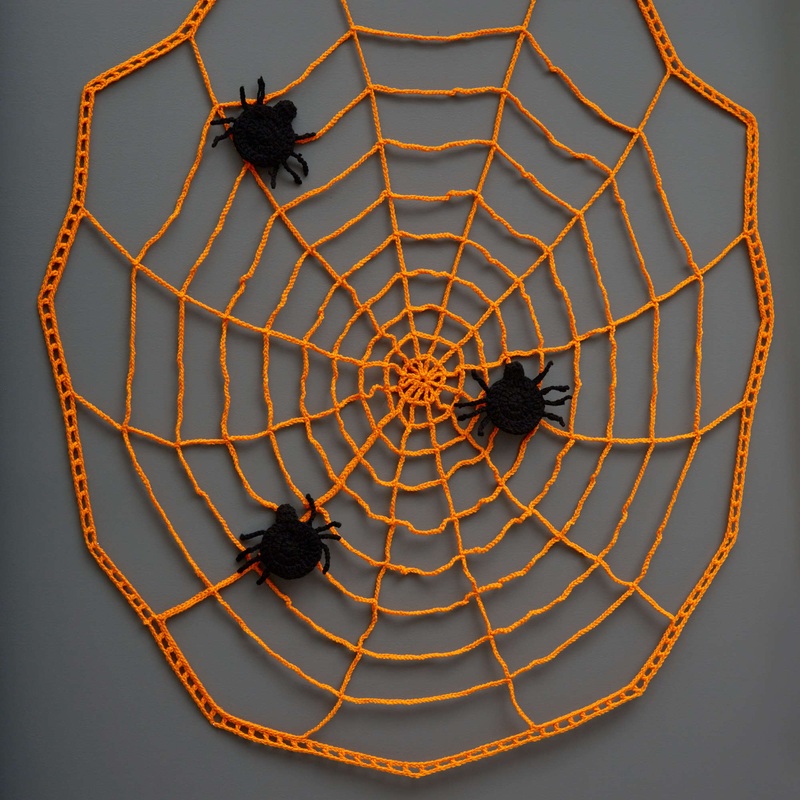 Red Heart Crochet Pin the Spider On the Web