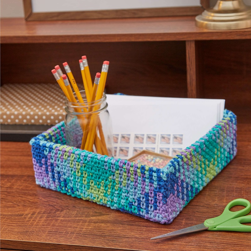 Red Heart Crochet Planned Pooling Storage Box