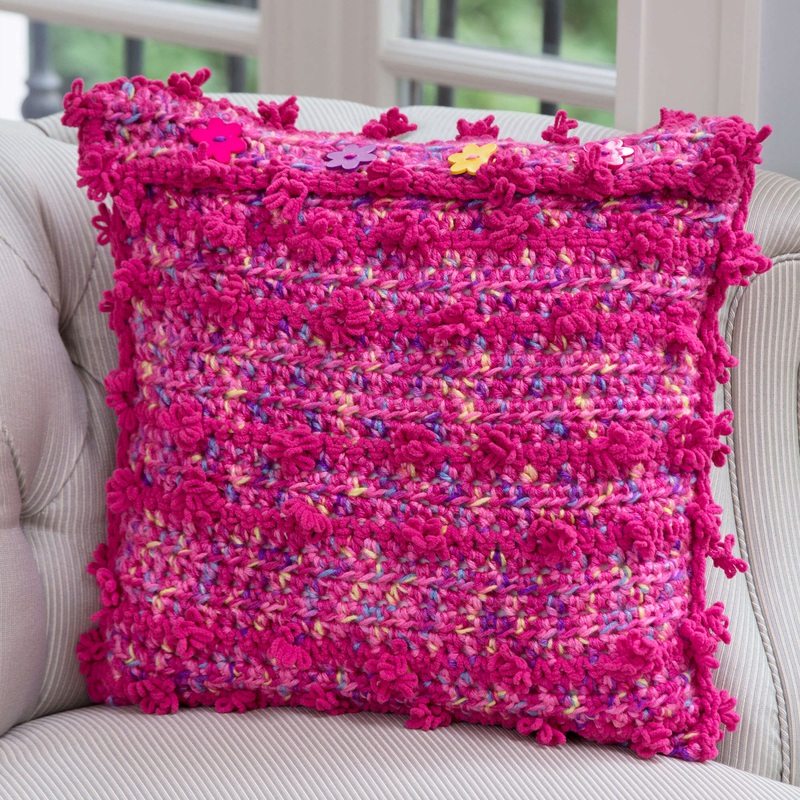 Red Heart Crochet Posh Pillow|Single Size