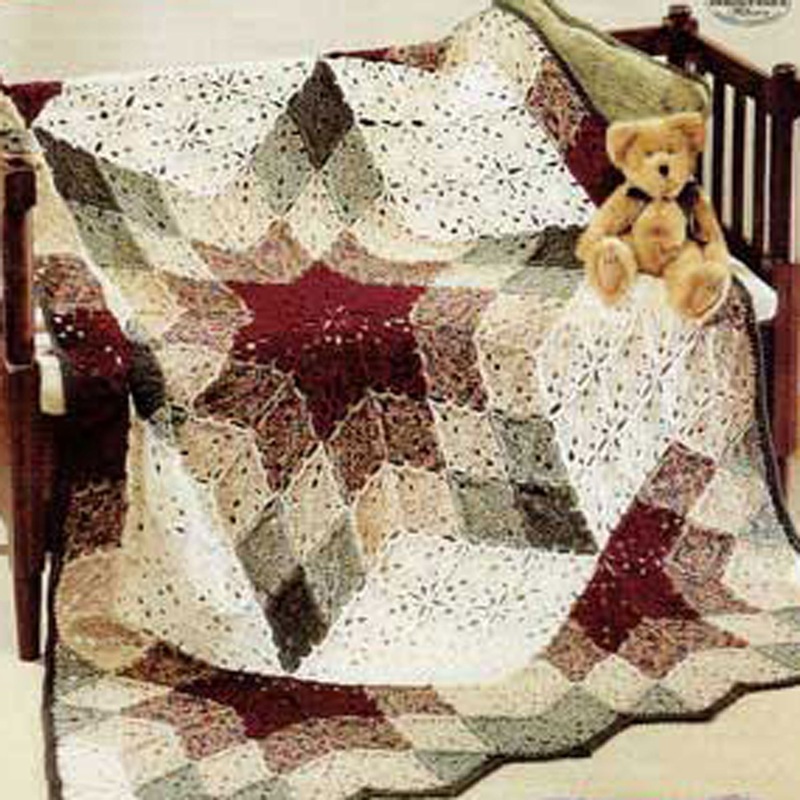 Red Heart Crochet Prairie Star Afghan