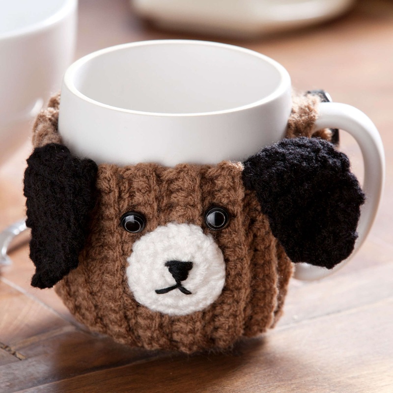 Red Heart Crochet Puppy Mug Hug
