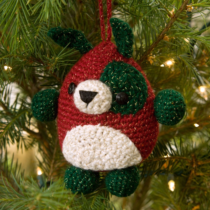 Red Heart Crochet Puppy Ornament