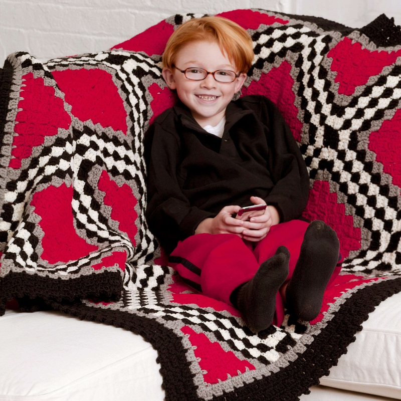 Red Heart Crochet Race Car Throw