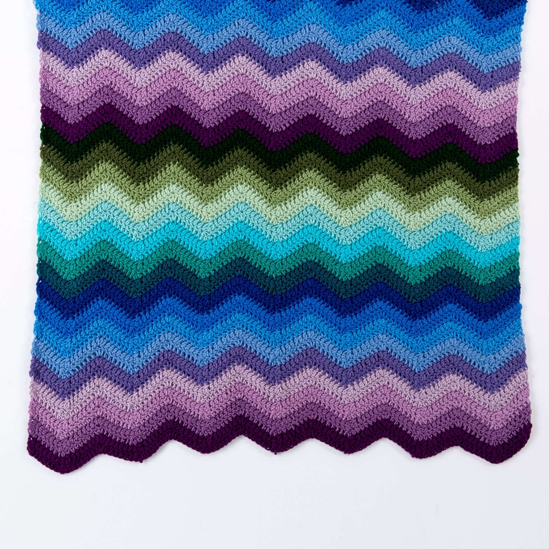 Red Heart Crochet Radiating Ripple Throw
