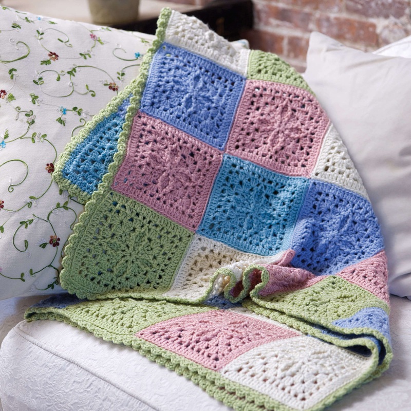 Red Heart Crochet Refreshing Throw