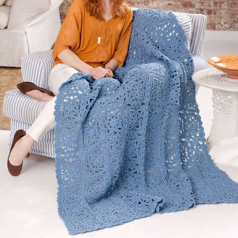 Red Heart Crochet Renaissance Beauty Throw