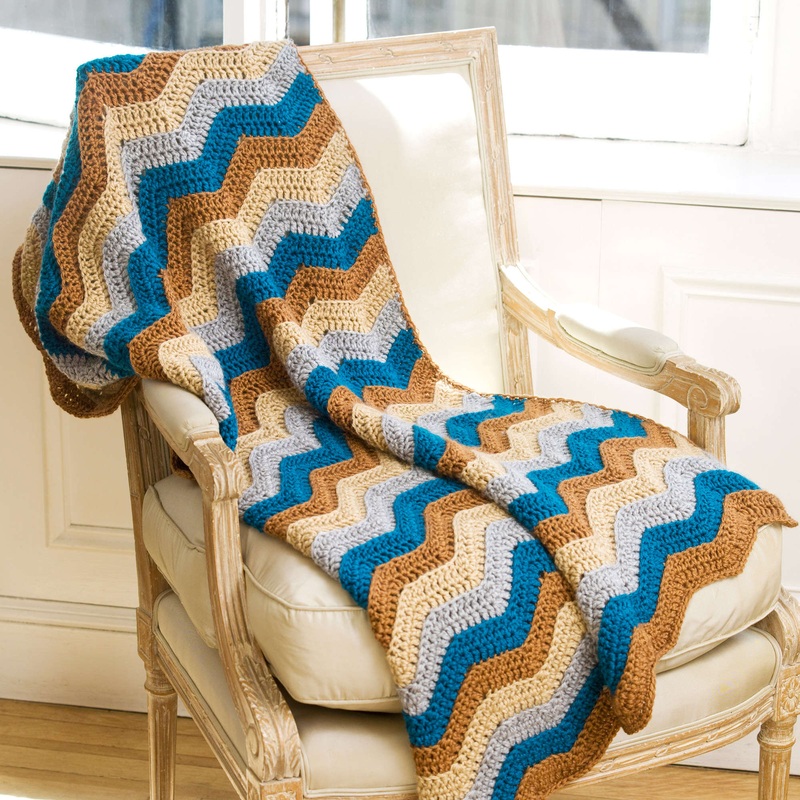 Red Heart Crochet Ripple Lapghan