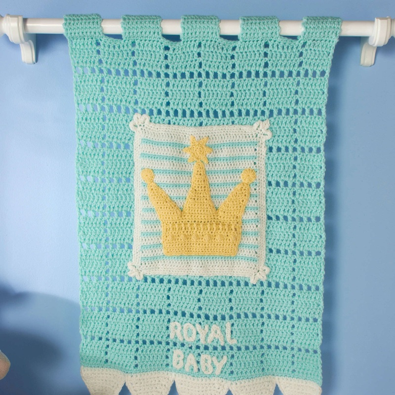 Red Heart Crochet Royal Heir Wall Hanging