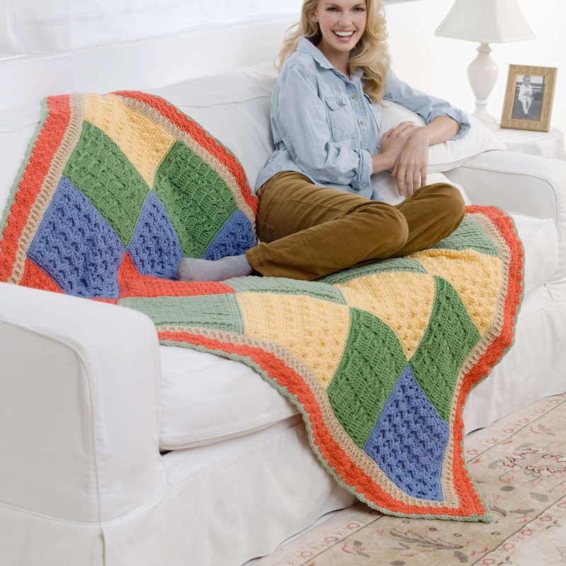 Red Heart Crochet Sampler Throw