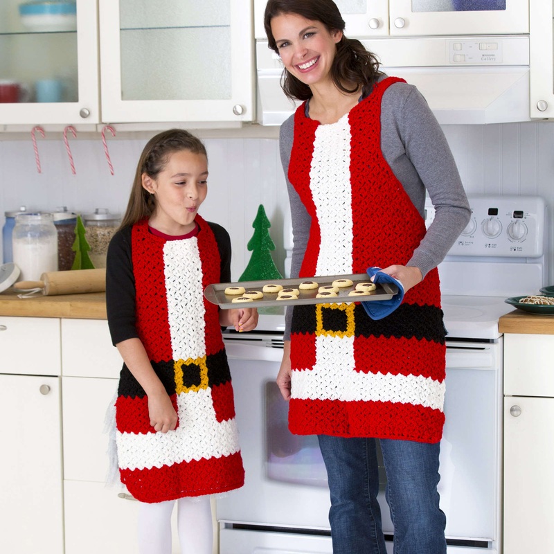 Red Heart Crochet Santa’s Aprons