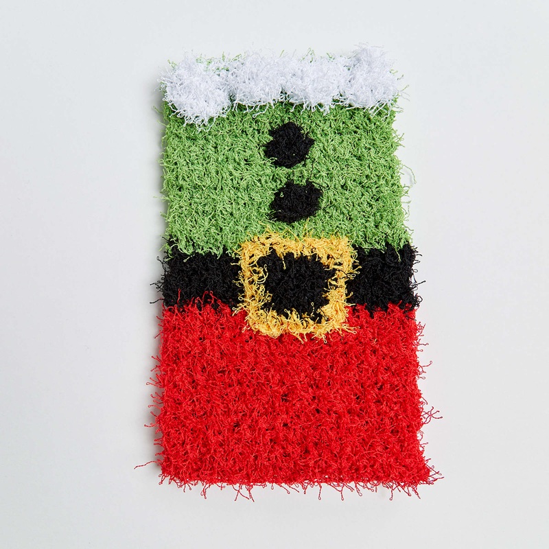Red Heart Crochet Santa’s Elf Mitt Scrubby