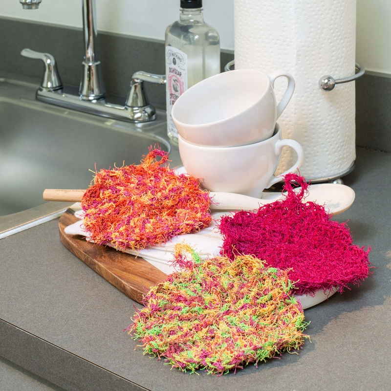 Red Heart Crochet Scalloped Edge Scrubby