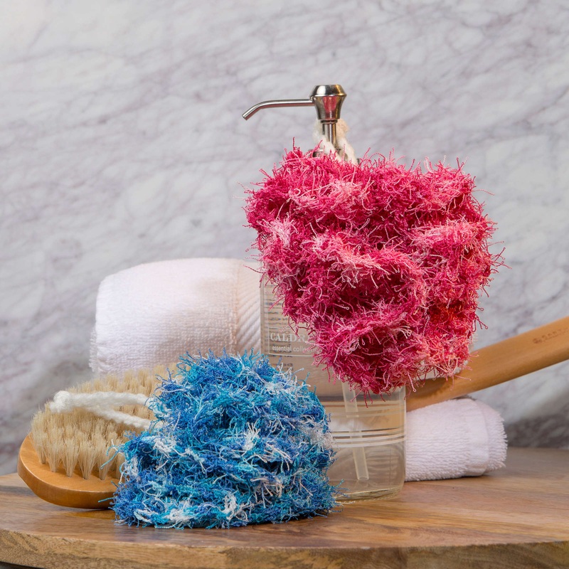 Red Heart Crochet Scrubby Bath Poufs
