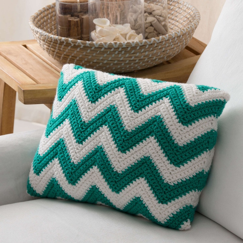 Red Heart Crochet Seaside Pillow