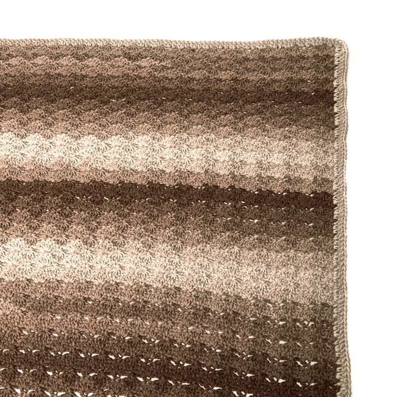 Red Heart Crochet Shaded Shells Throw