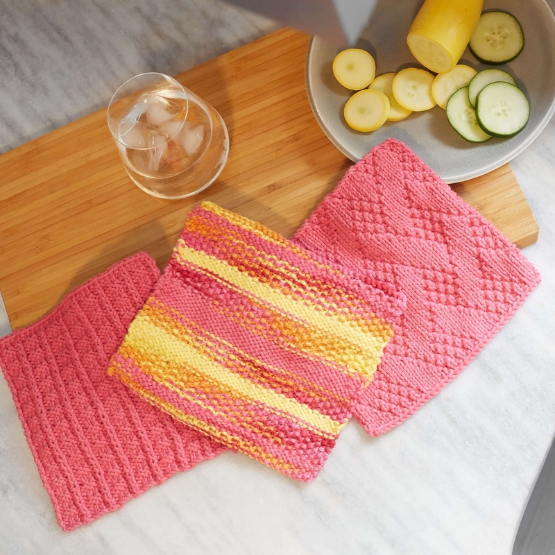 Red Heart Knit Sailor’s Rib Stitch Washcloth