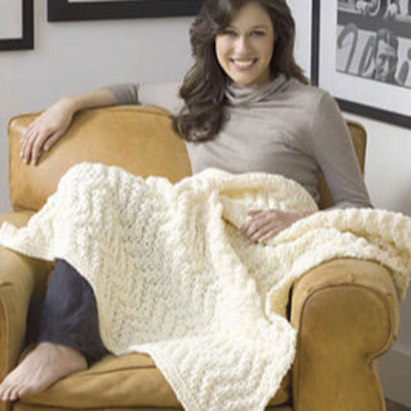 Red Heart Quick Knit Blanket|Single Size