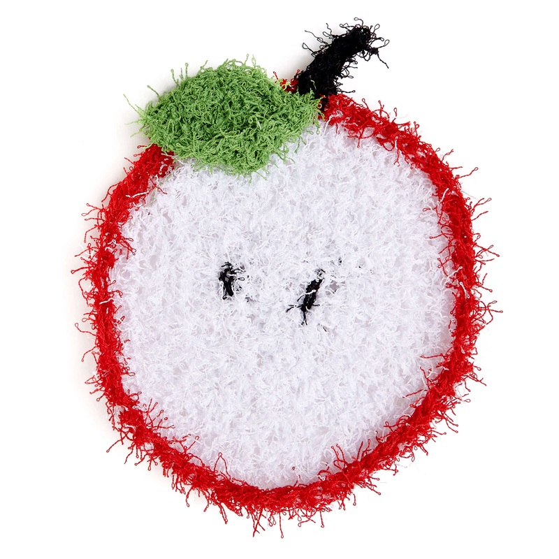 Red Heart Crochet Sliced Apple Scrubby