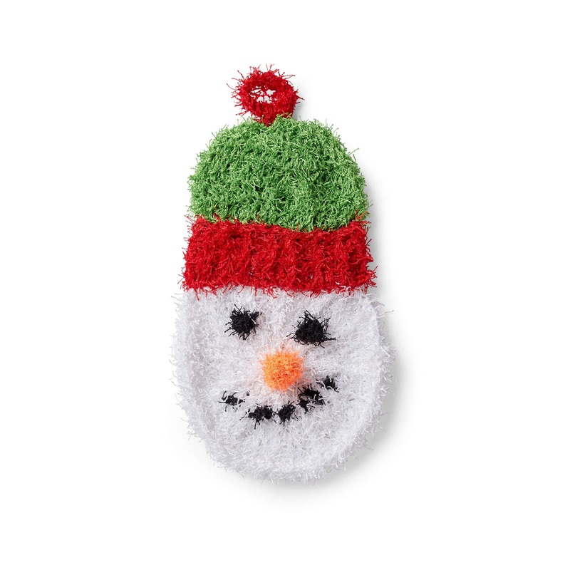 Red Heart Crochet Snowman Scrubby