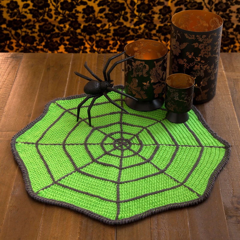 Red Heart Crochet Spider Web Table Mat