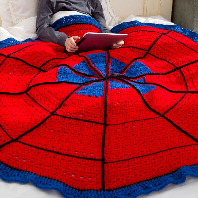 Red Heart Crochet Spider Web Throw