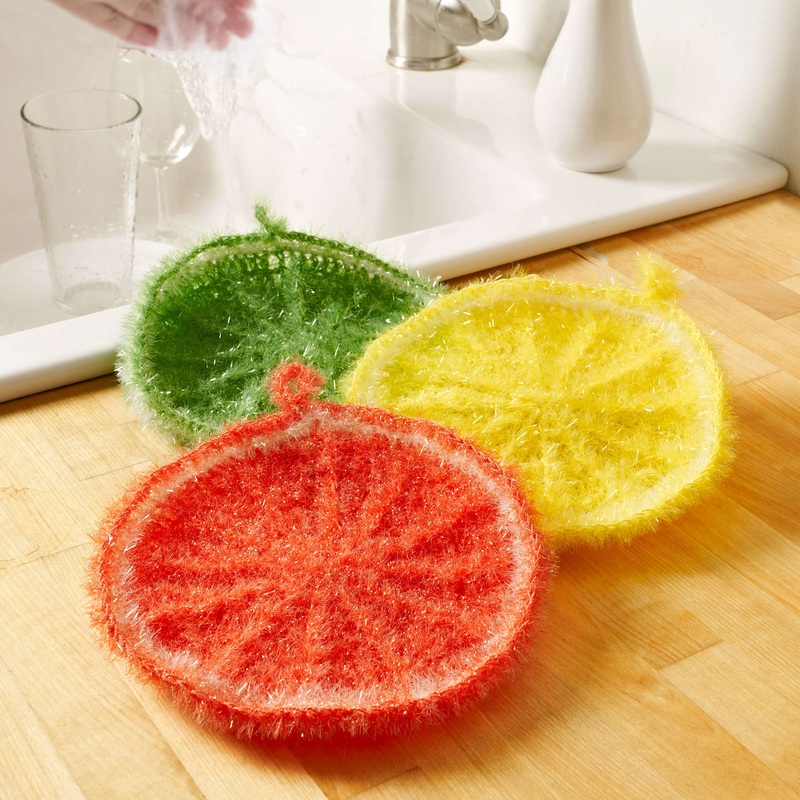 Red Heart Crochet Splash of Citrus Scrubby
