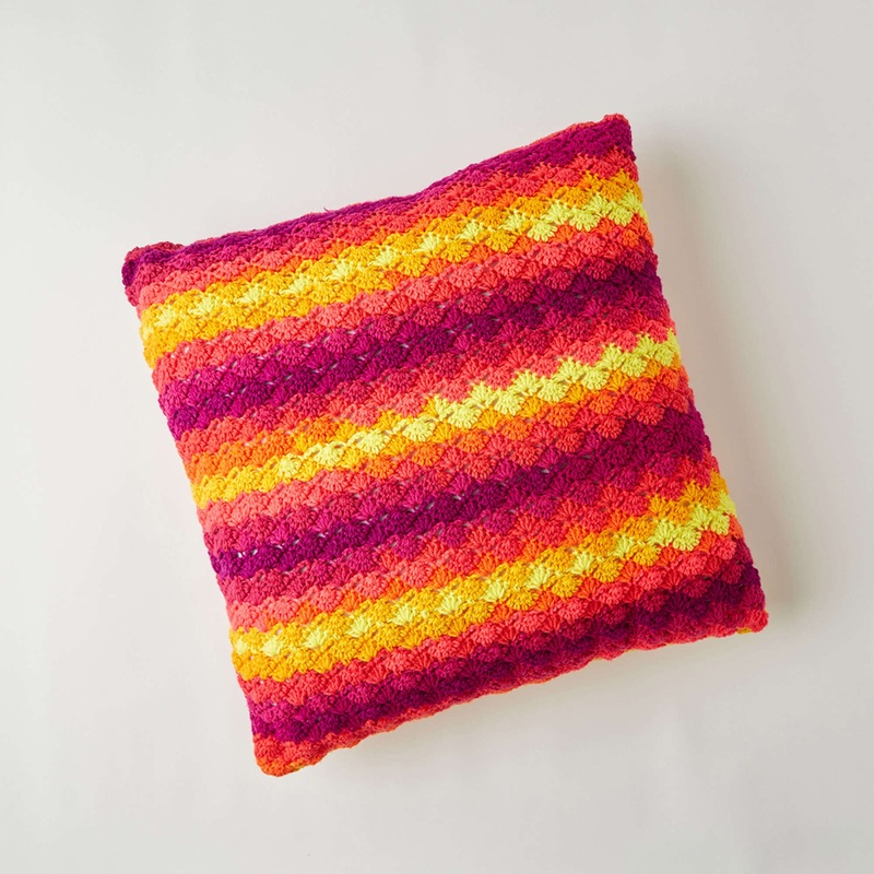 Red Heart Crochet Splendid Shells Pillow