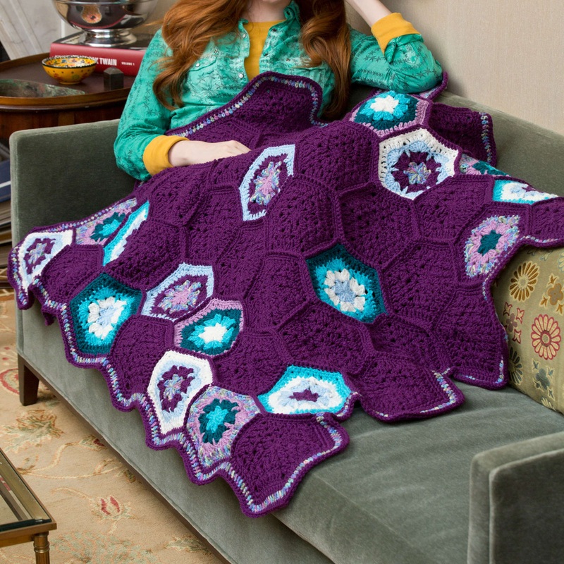 Red Heart Crochet Splendor Throw