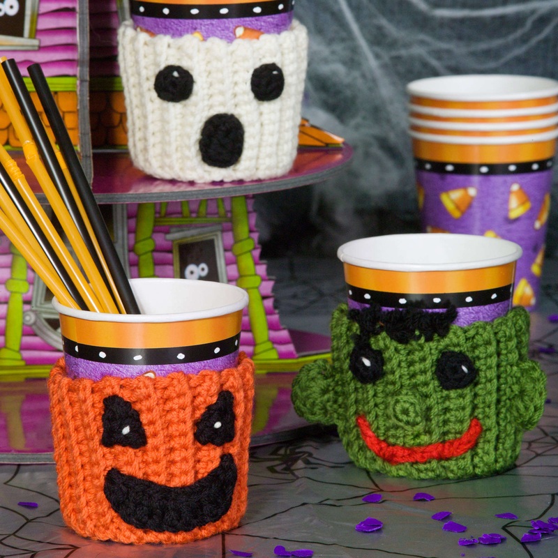 Red Heart Crochet Spooky Cup Cozies