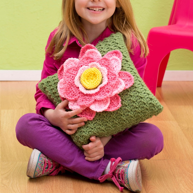 Red Heart Crochet Spring Fling Pillow