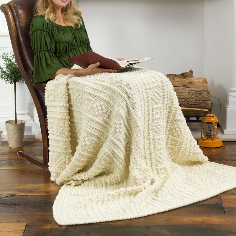 Red Heart Crochet Square-Cut Diamond Throw