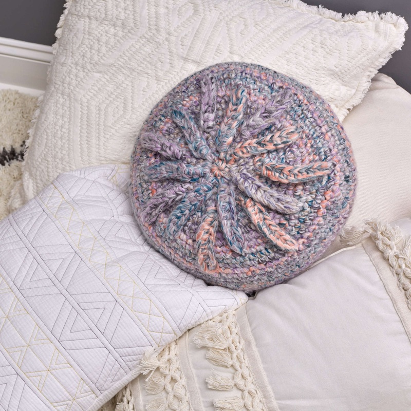 Red Heart Crochet Starburst Pillow